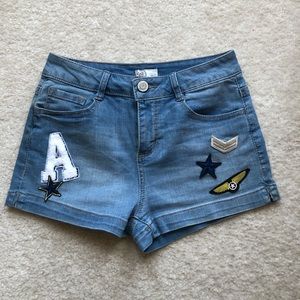 Embroidered Jean Shorts